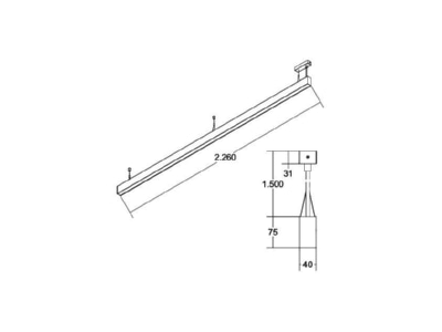 Mazeichnung Brumberg 77354083 LED Pendel Profilleuchte 3000K  i d 