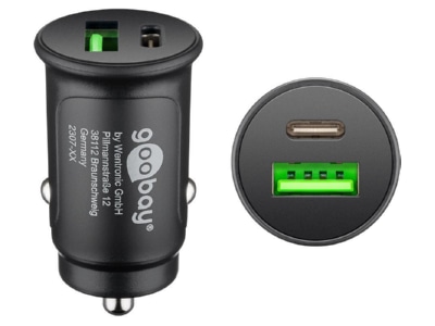 Produktbild Wentronic 59521 KFZ Schnellladegeraet Dual USB C 12 24V