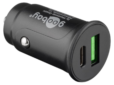 Ansicht schrg Wentronic 59521 KFZ Schnellladegeraet Dual USB C 12 24V