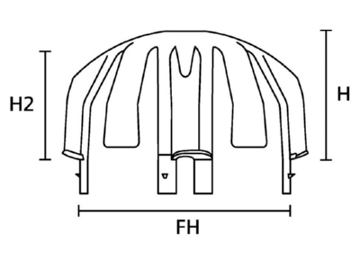 Mazeichnung Hellermann Tyton SpotClip IV Slim BK Abstandshalter fuer Einbaustrahler