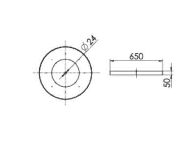 Line drawing Ridi Leuchten STORA RP  SPC0620065 Pendant luminaire LED exchangeable STORA RP SPC0620065
