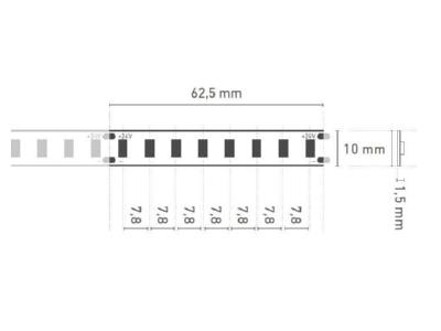 Mazeichnung Barthelme 51542233 LED Flexband 5m  24V DC  3000K