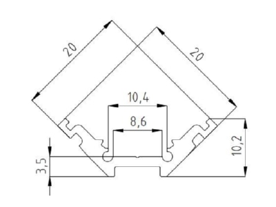 Dimensional drawing Barthelme 62378052 Installation housing for luminaires
