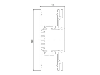 Mazeichnung Barthelme 62393153 Alu Wandprofil 3m  weiss RAL9016