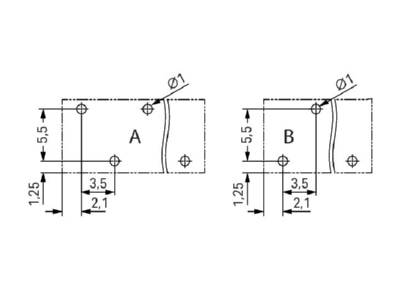 Mazeichnung 1 WAGO 2086 1125 300 000 THR Leiterplattenklemme Druecker 1 5mm  sw