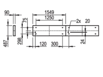 Dimensional drawing Ridi Leuchten ABR BWS3 15  0650985 Ceiling  wall luminaire LED exchangeable ABR BWS3 15 0650985